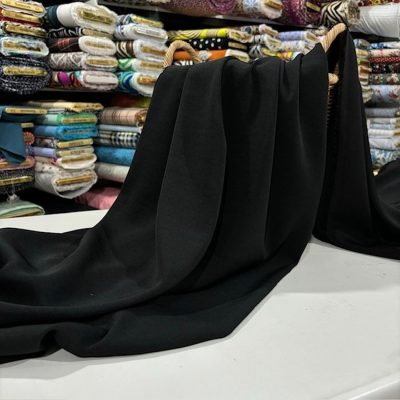 Double İtalyan Krep Kumaş Siyah