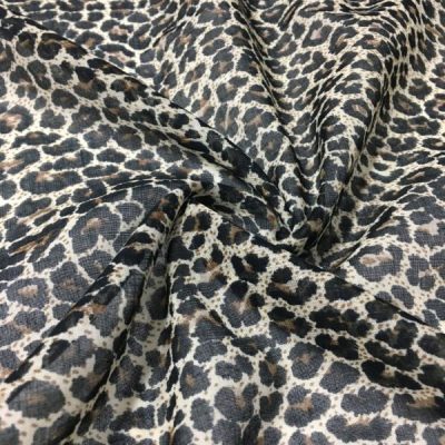 Leopar Desenli Tülbent