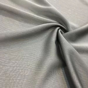 Janjanlı Şifon Gümüş Gri