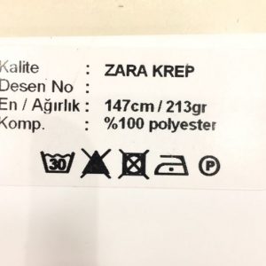 Zara Krep Şifon Kartela