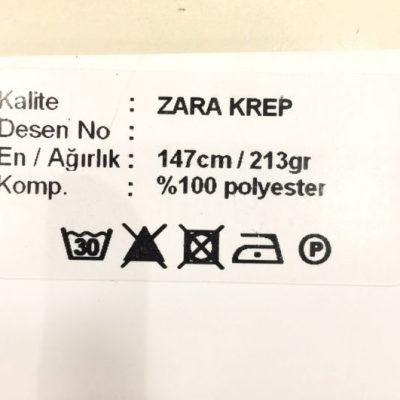 Zara Krep Şifon Kartela