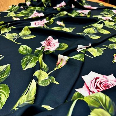 Dolce Gabbana Gül Desenli Jorjet Krep 2