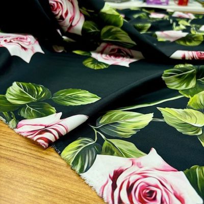 Dolce Gabbana Gül Desenli Jorjet Krep 2
