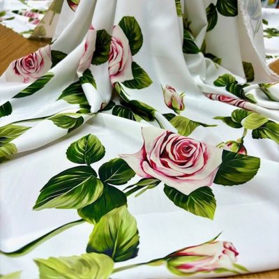Dolce Gabbana Gül Desenli Jorjet Krep