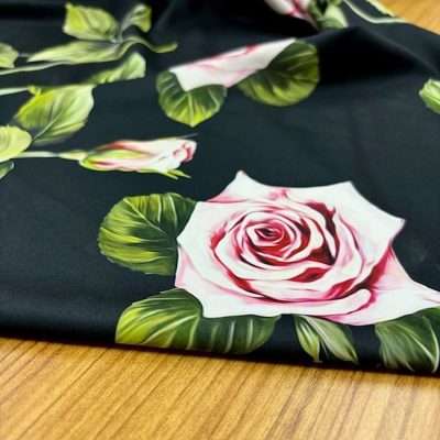 Dolce Gabbana Gül Desenli Jorjet Krep 2