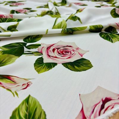 Dolce Gabbana Gül Desenli Jorjet Krep