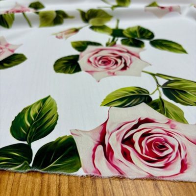 Dolce Gabbana Gül Desenli Jorjet Krep