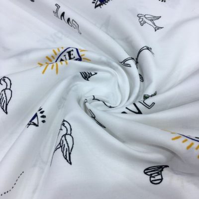 Kuş Desenli Poplin YSM