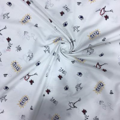 Kuş Desenli Poplin YSM