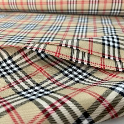 Klasik Burberry Desenli Pamuklu Kumaş