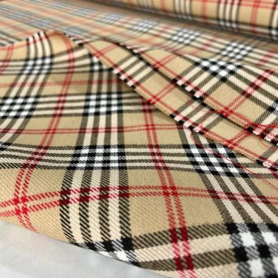 Klasik Burberry Desenli Pamuklu Kumaş