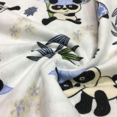 Çiften Panda Desenli Pazen Mavi AYT