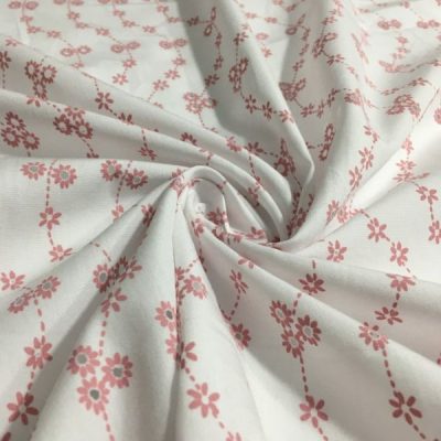 Çıtır Çiçek Desenli Poplin Fisto Pembe