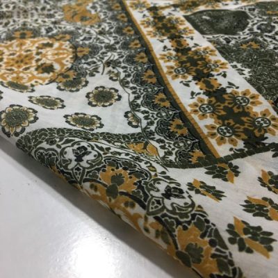 Etnik Desen İpeksi Vual Yeşil