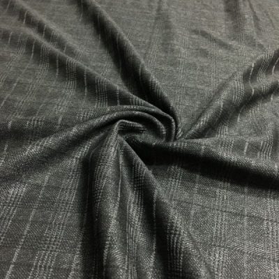 Füme Gri Çizgili Süper Flanel Kumaş