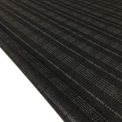 Füme Gri Çizgili Süper Flanel Kumaş