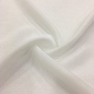 Janjanlı Şifon Kumaş Beyaz