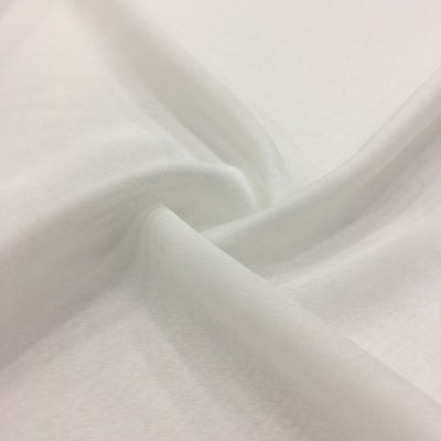 Janjanlı Şifon Kumaş Beyaz