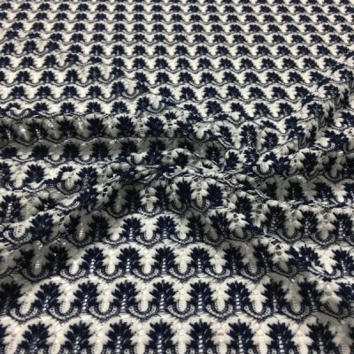 Lacivert Beyaz Missoni Örme Kumaş