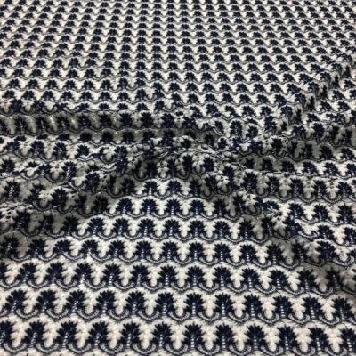 Lacivert Beyaz Missoni Örme Kumaş
