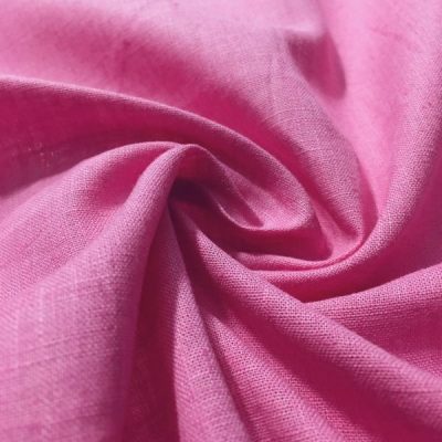Pembe Pamuk Keten Kumaş
