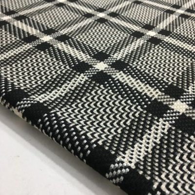Siyah Beyaz Dokulu Flanel Kumaş