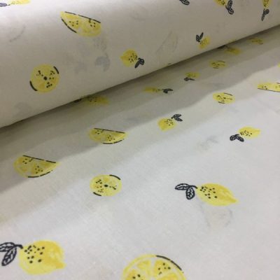 Limon Desenli Pamuk Poplin AYT