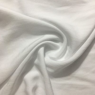 Belmando Viskon Beyaz Taşlanmış Bambu Kumaş