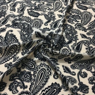 Etro Desenli Dökümlü Krep Kumaş