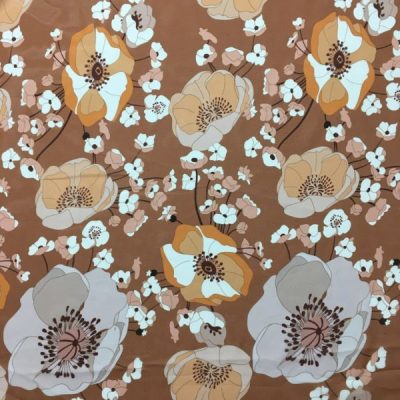 Sonbahar Desenli Şifon Kumaş