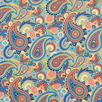 Etro Marka Desenli Krep Şifon