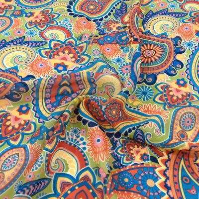 Etro Marka Desenli Krep Şifon
