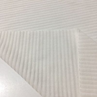 Fitilli İnce Triko Kumaş Beyaz