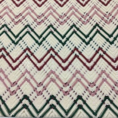 Bordo Yeşil Missoni Desenli Kumaş
