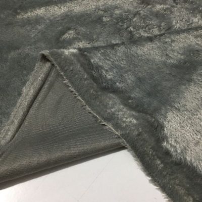 Kedi Bastı Tarzı Pelüş Kumaş Gri