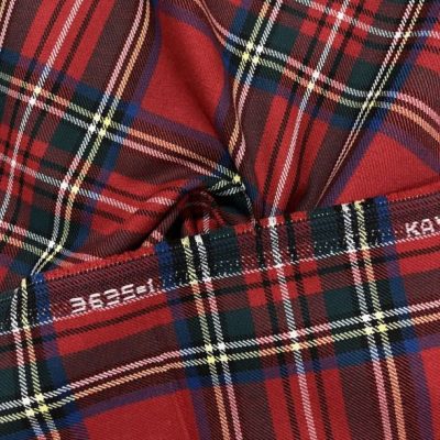 Büyük Yılbaşı Ekoseli Viskos Kumaş