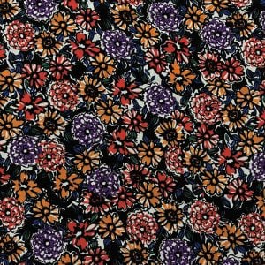 Renkli Çiçekli Şile Bezi Kumaş