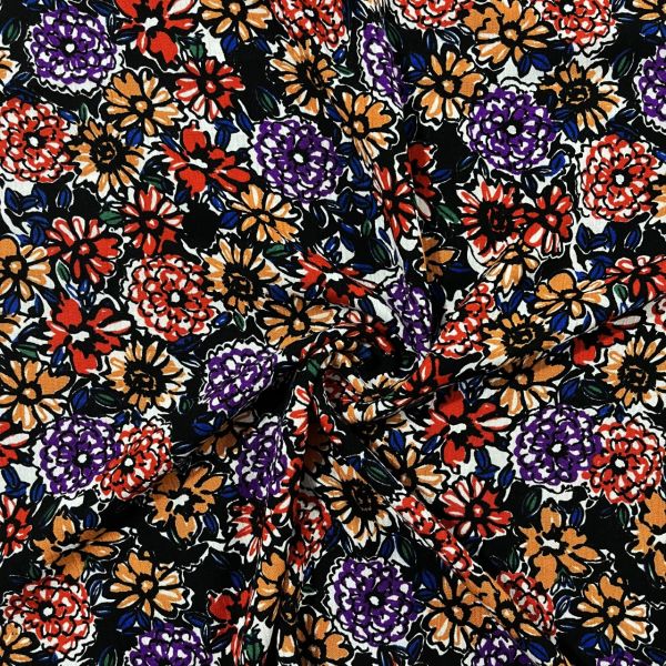 Renkli Çiçekli Şile Bezi Kumaş