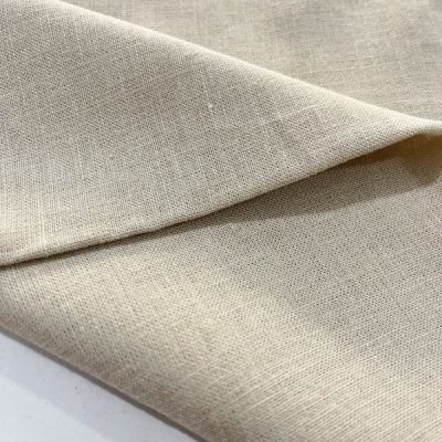 Yıkanmış Ham Keten Kumaş Natural Bej
