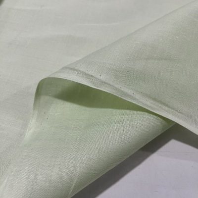 Açık Su Yeşili Ham Keten Kumaş
