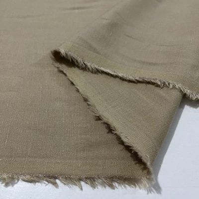 Taşlanmış Natural Keten Kumaş Keten Rengi