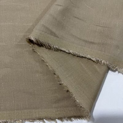 Taşlanmış Natural Keten Kumaş Keten Rengi