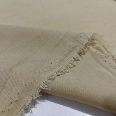 Taşlanmış Natural Keten Kumaş Krem Bej
