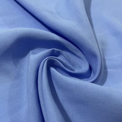 Taşlanmış Natural Keten Kumaş Mavi