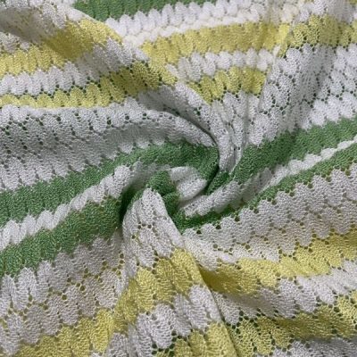 Yeşil Sarı Missoni Örme Kumaş