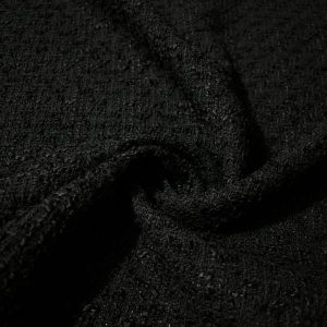 Zara Cotton Chanel Kumaş Siyah - Şanel Kumaşlar - Kumaşzade