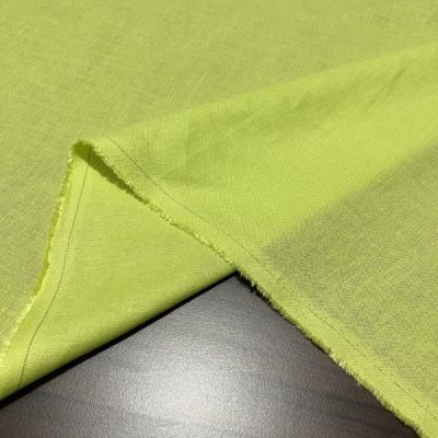Neon Yeşil Yıkanmış Ham Keten Kumaş