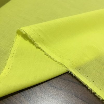 Saf Pamuk Vual Kumaş Neon Yeşil