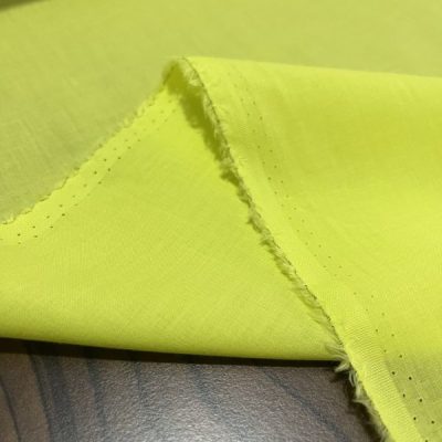 Saf Pamuk Vual Kumaş Neon Yeşil