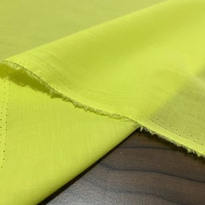 Saf Pamuk Vual Kumaş Neon Yeşil